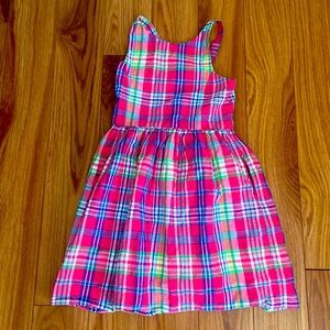 Girls Ralph Lauren Pink Plaid dress Size 6x …Super Cute!